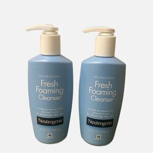 TWO Neutrogena Fresh Foaming Cleanser Makeup Remover Pump 6.7 fl oz ea